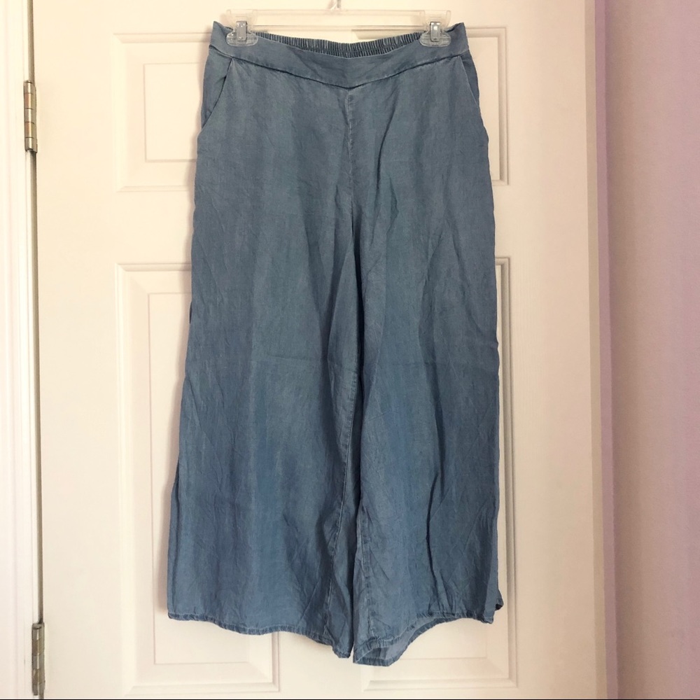 cotton on chambray flowy pants